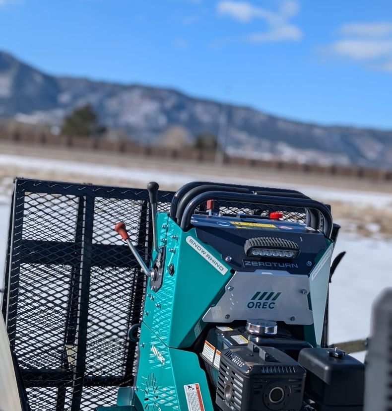 Orec Snow Rhino tracked sidewalk plow
