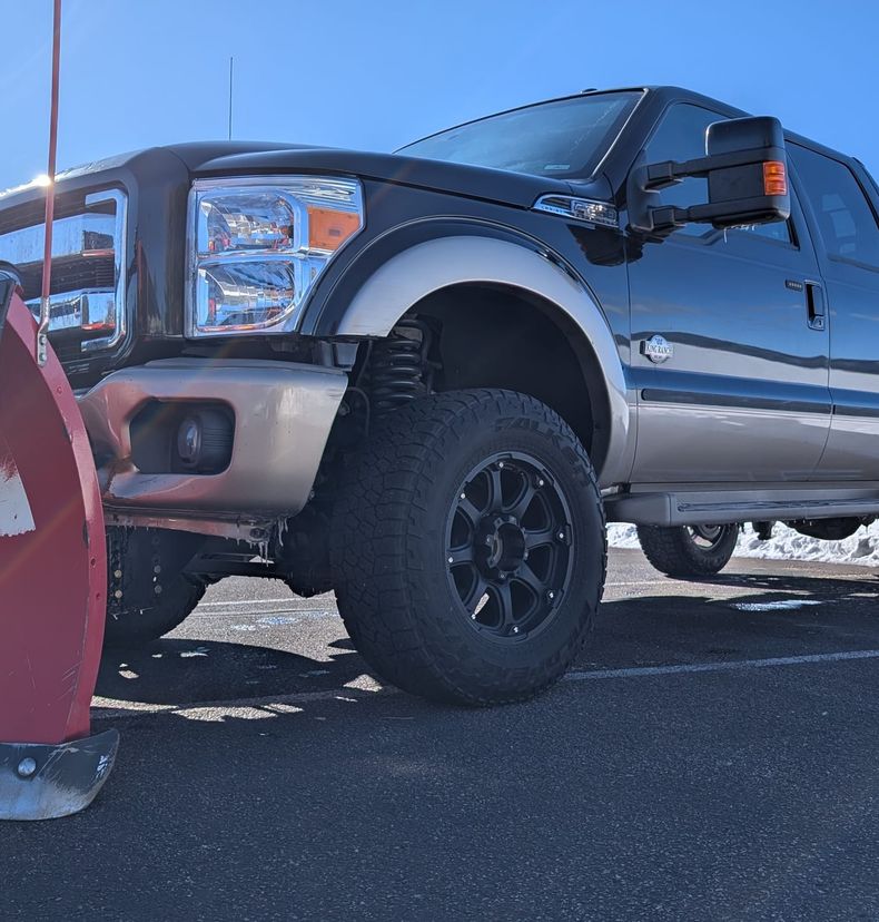 Side view of a Red Beard's plow truck