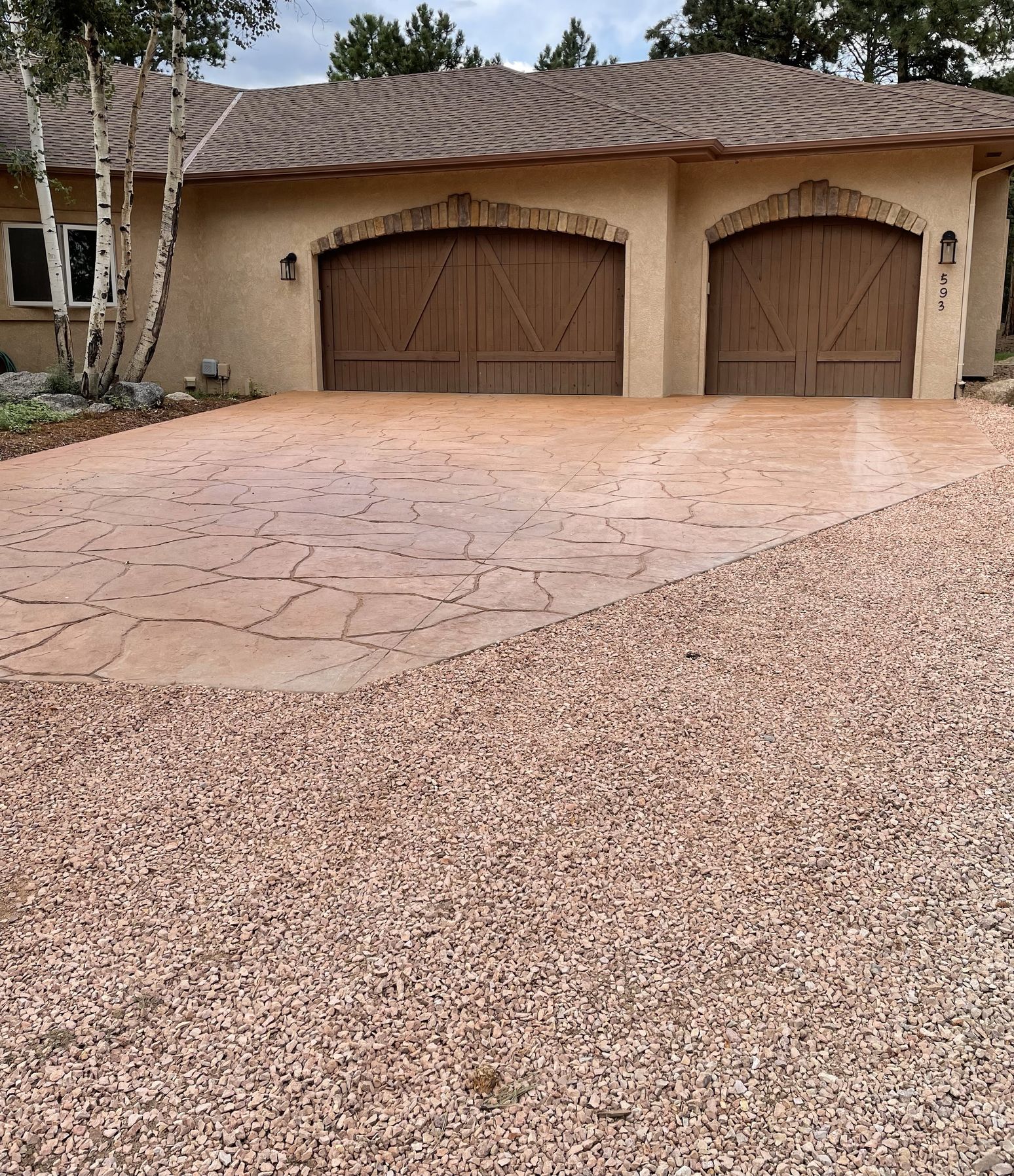 graded driveway